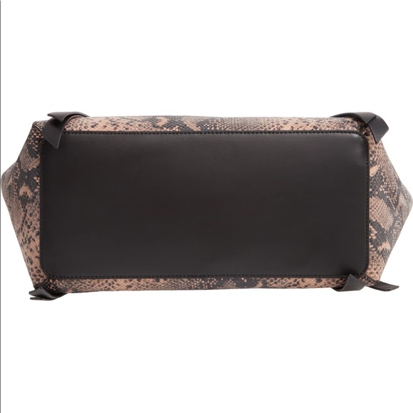 NEW ALLSAINTS Keli Snake Embossed Leather Tote - Picture 5 of 8